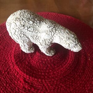 White Textured Polar Bear Decor Accent